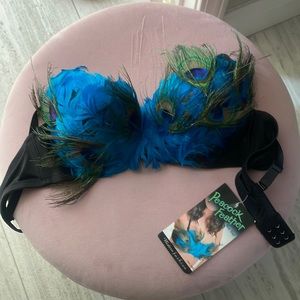 Peacock Feathered Bra Top (back in stock)